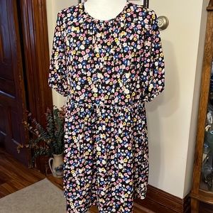 ASOS Black and Floral Pullover Dress Sz 12